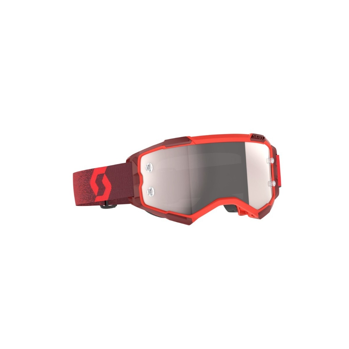 Masque Scott Fury Rouge Ecran Argent Chrome  