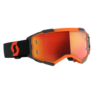 Masque Scott Fury Orange Noir Ecran Orange Chrome 