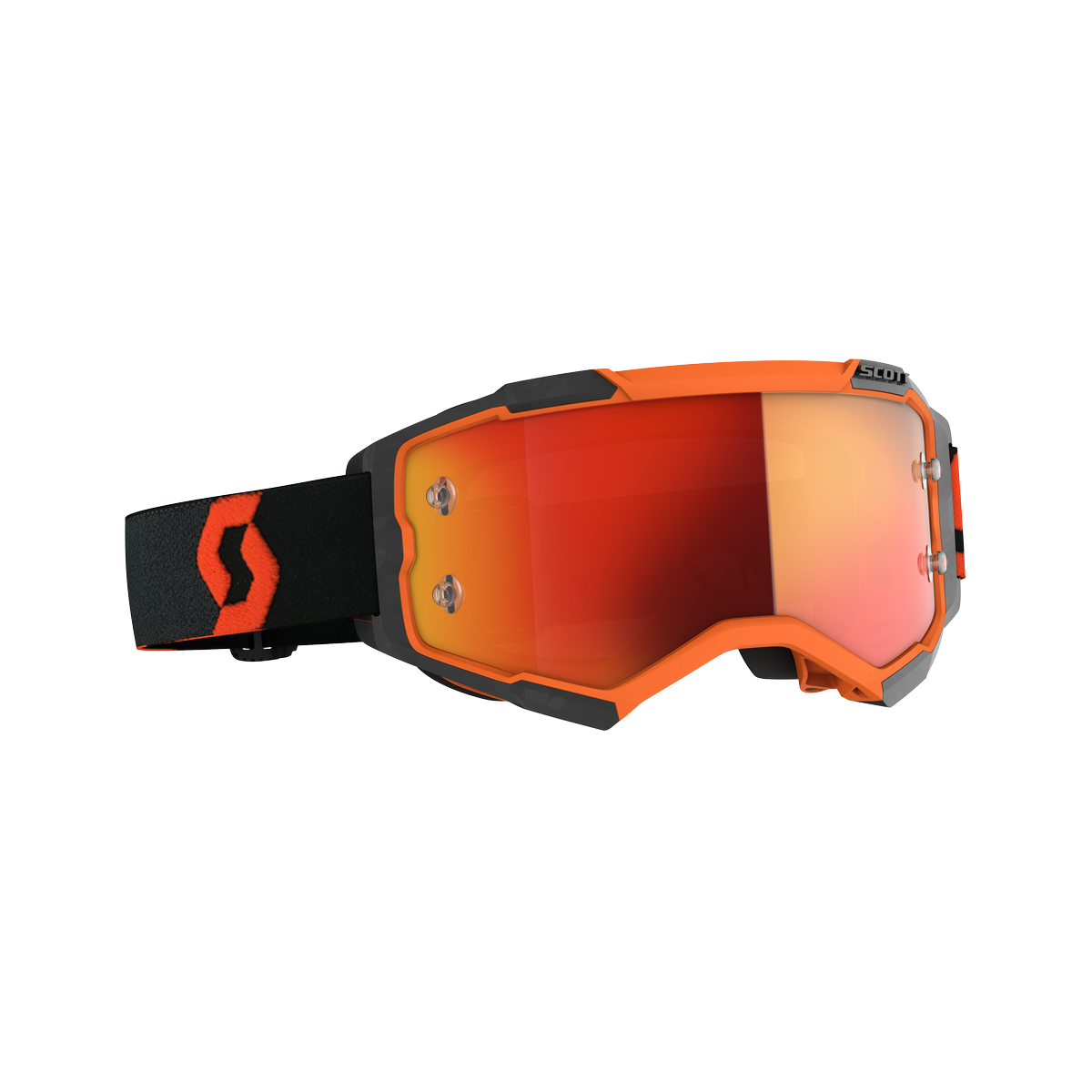 Masque Scott Fury Orange Noir Ecran Orange Chrome 
