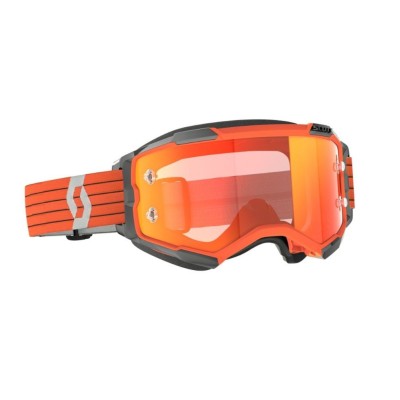 Masque Scott Fury Orange Gris Ecran Orange Chrome  