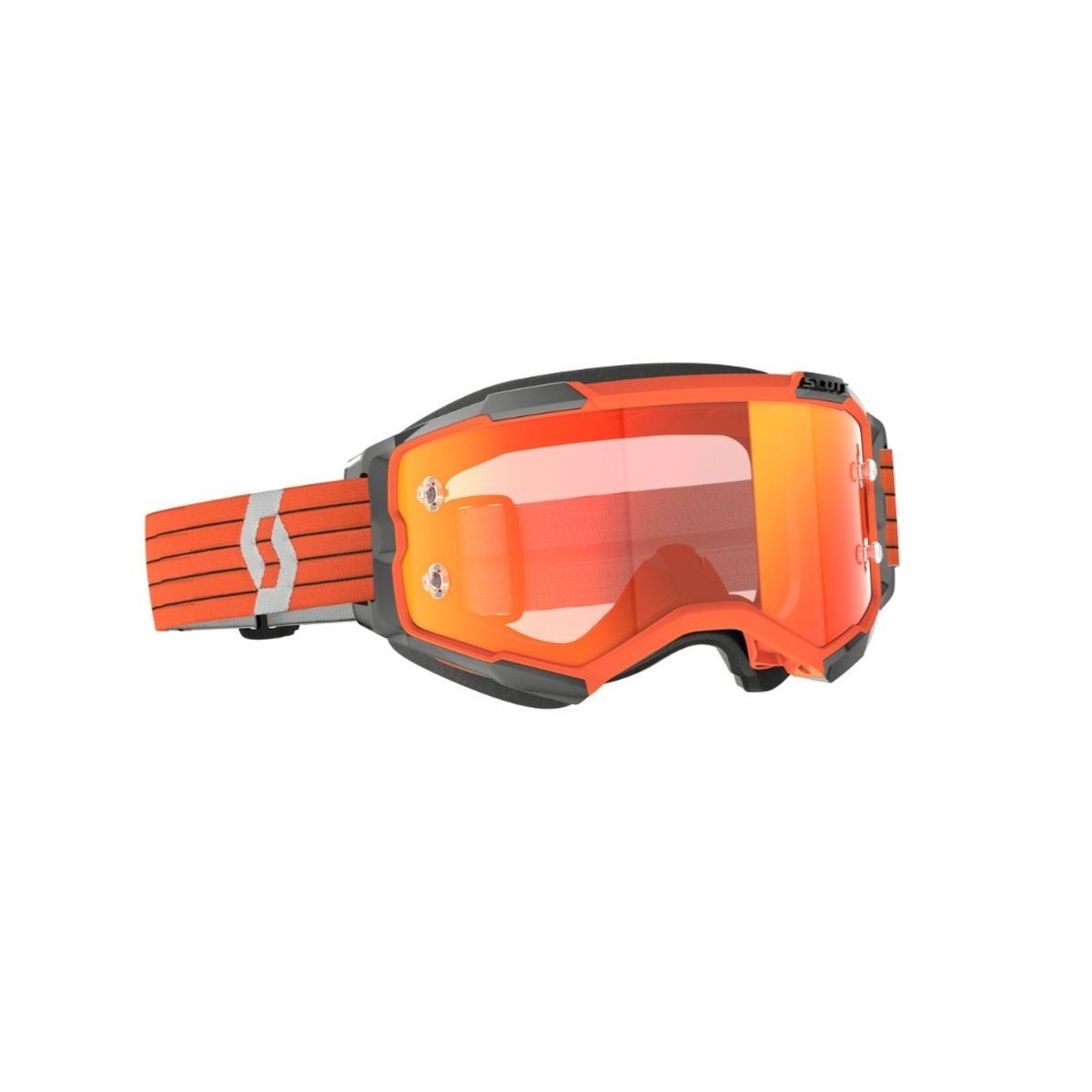 Masque Scott Fury Orange Gris Ecran Orange Chrome  