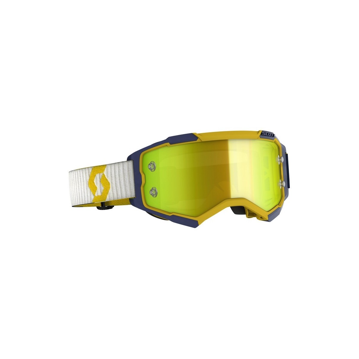 Masque Scott Fury Jaune Bleu Ecran Jaune Chrome 