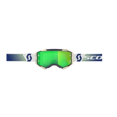 Masque Scott Fury Bleu Vert Ecran Vert Chrome  