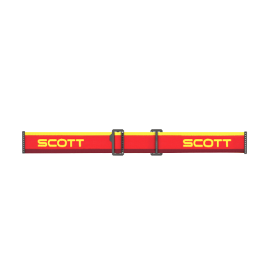 Masque Scott Fury Heritage Rouge Jaune Ecran Jaune Chrome  