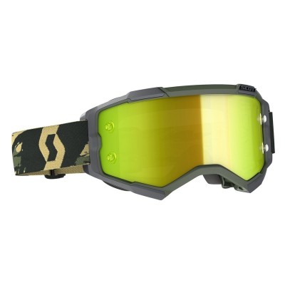 Masque Scott Fury San Diego 20 Camo Kaki Ecran Chrome Jaune 