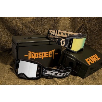 Masque Scott Fury San Diego 20 Camo Kaki Ecran Chrome Jaune 