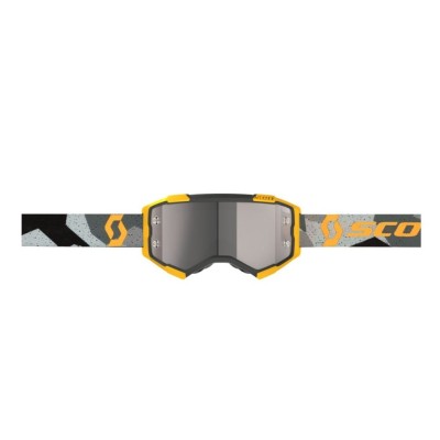 Masque Scott Fury Gris Camo Jaune Ecran Silver Chrome  
