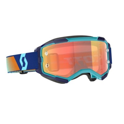 Masque Scott Fury Bleu Royal Orange Ecran Orange Chrome  