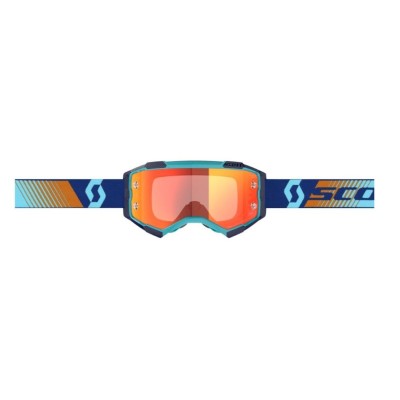 Masque Scott Fury Bleu Royal Orange Ecran Orange Chrome  
