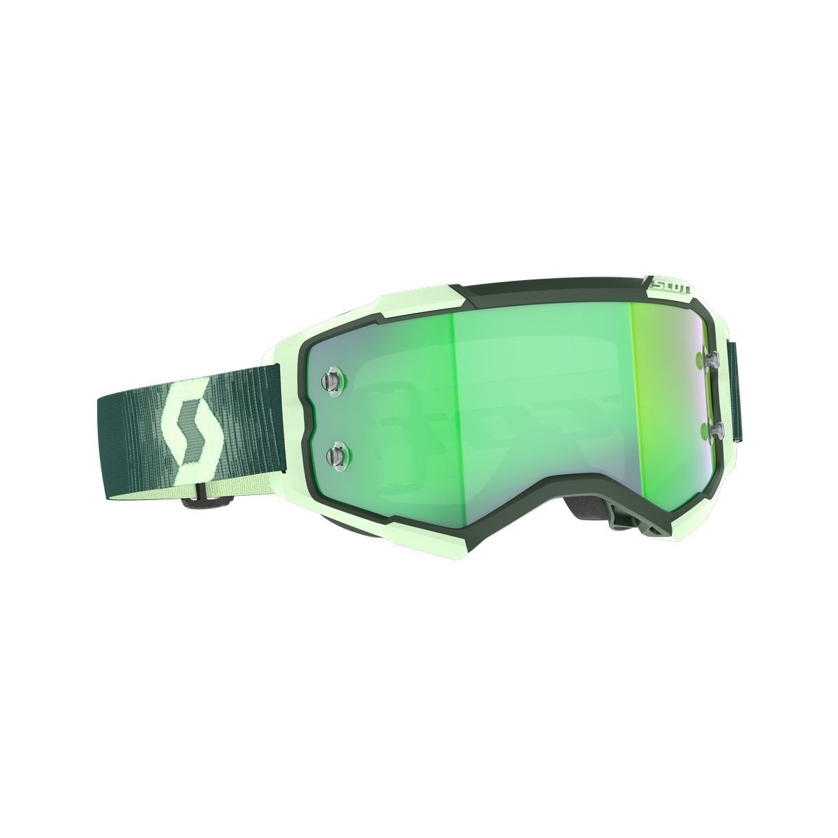 Masque Scott Fury Vert Fonce Vert Menthe Ecran Green Chrome  