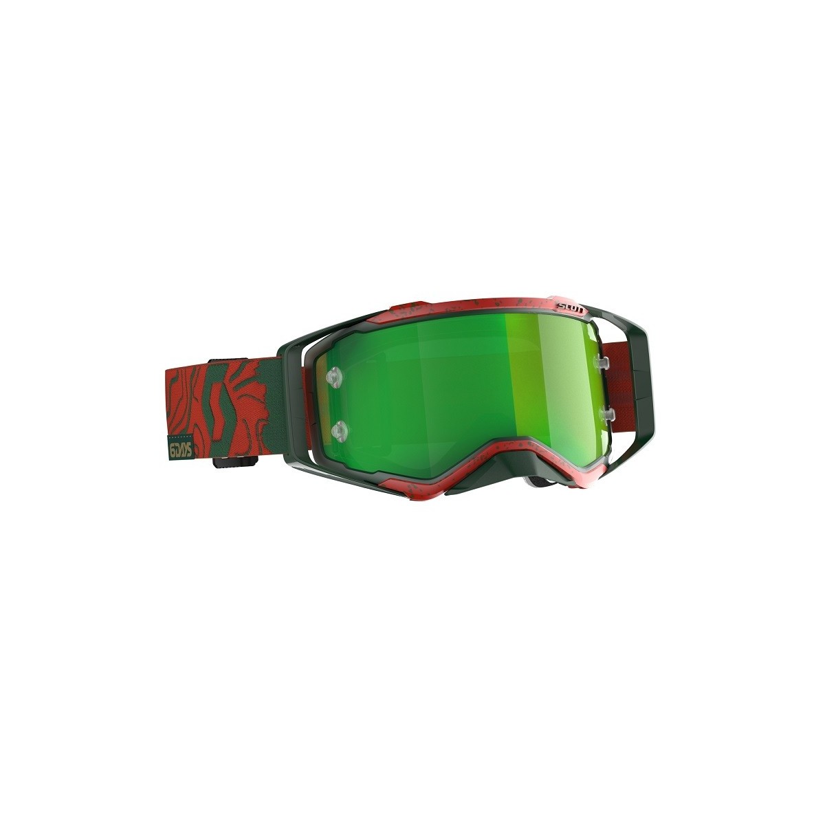 Masque Scott Prospect ISDE 2019 Rouge Vert 