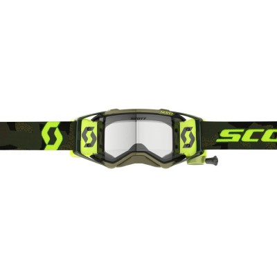 Masque Scott Prospect Super WFS Roll Off Vert Kaki Jaune Fluo Ecran Clair 