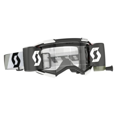 Masque Scott Fury WFS Roll Off Noir Prenium Blanc ecran clair 