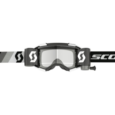 Masque Scott Fury WFS Roll Off Noir Prenium Blanc ecran clair 