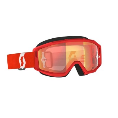 Masque Scott Primal Rouge Blanc Ecran Orange Chrome 