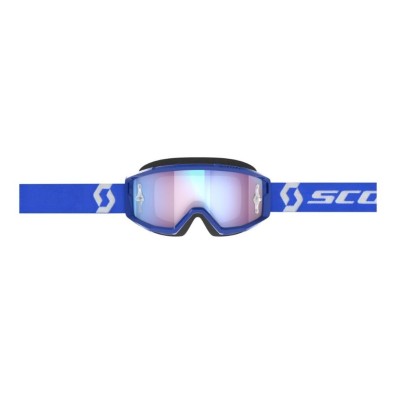 Masque Scott Primal Bleu Blanc Ecran Bleu Chrome 