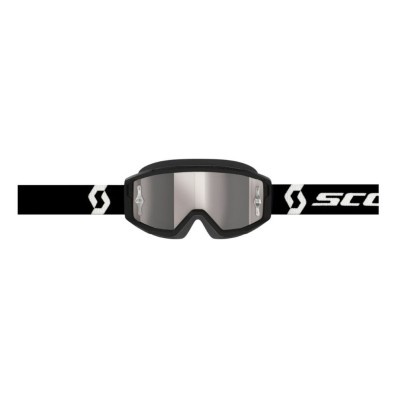 Masque Scott Primal Noir Blanc Ecran Silver Chrome 
