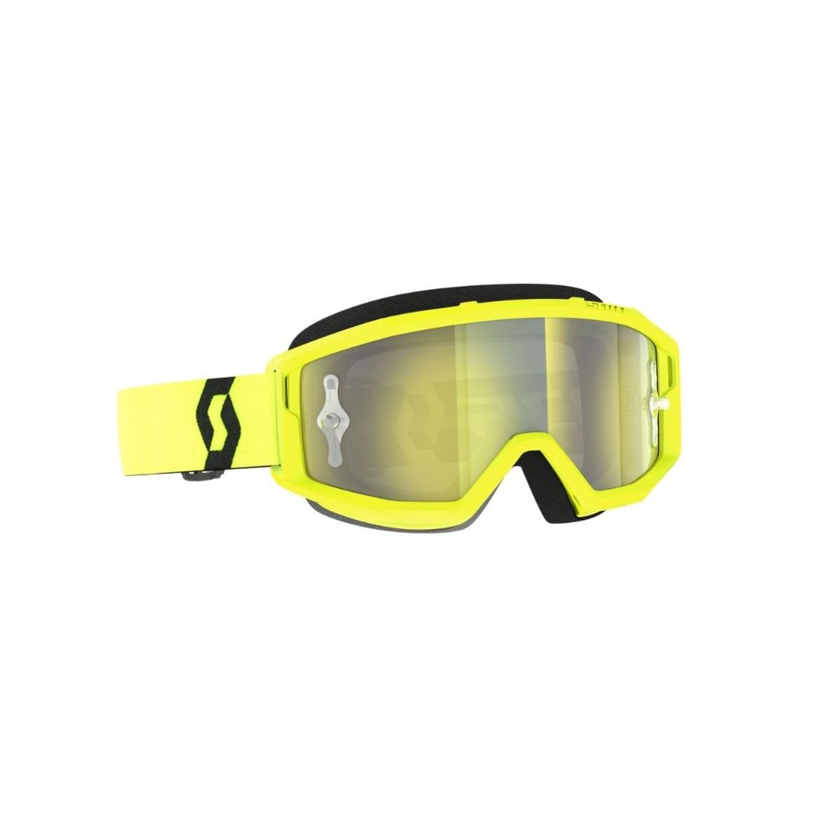 Masque Scott Primal Jaune Noir Ecran Jaune Chrome 