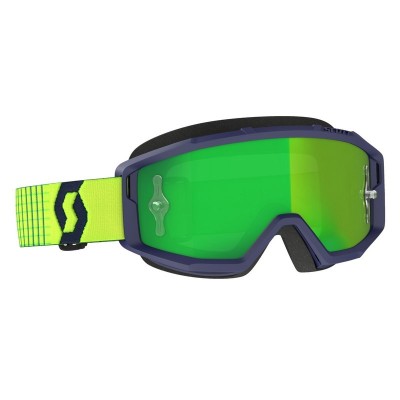 Masque Scott Primal Bleu Jaune Ecran Vert Chrome 