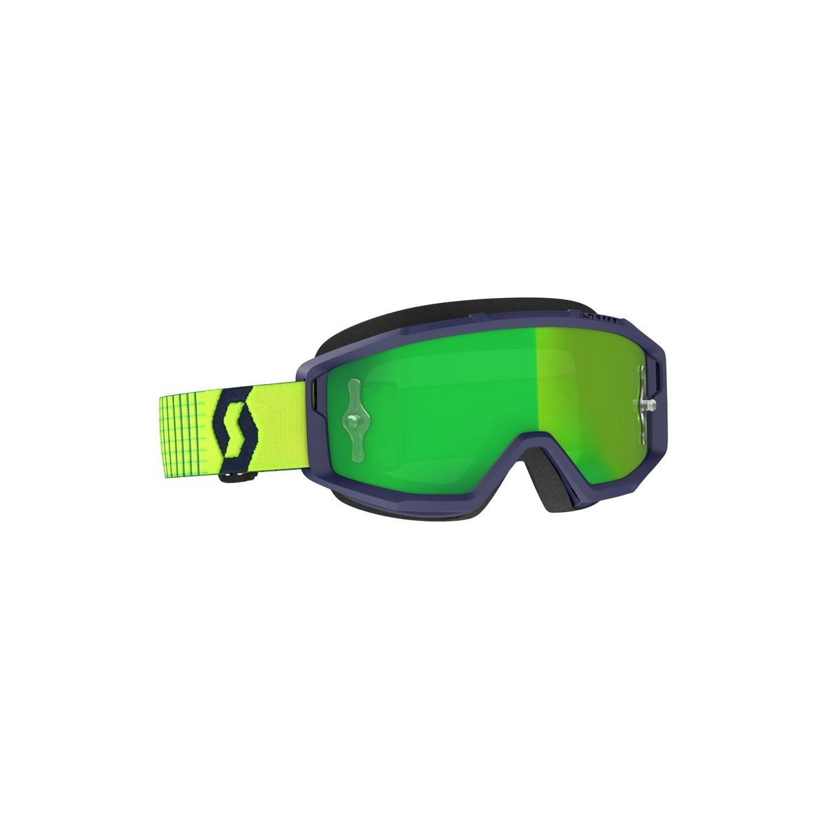 Masque Scott Primal Bleu Jaune Ecran Vert Chrome 