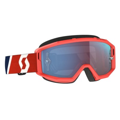 Masque Scott Primal Rouge Bleu Ecran Bleu Chrome 