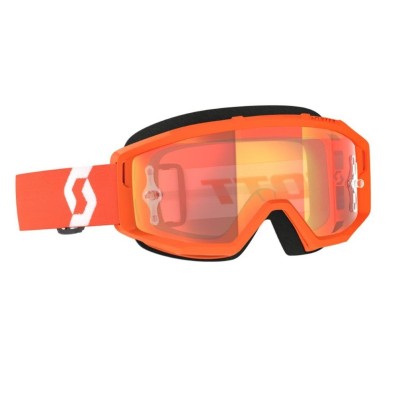 Masque Scott Primal Orange Blanc Ecran Orange Chrome 