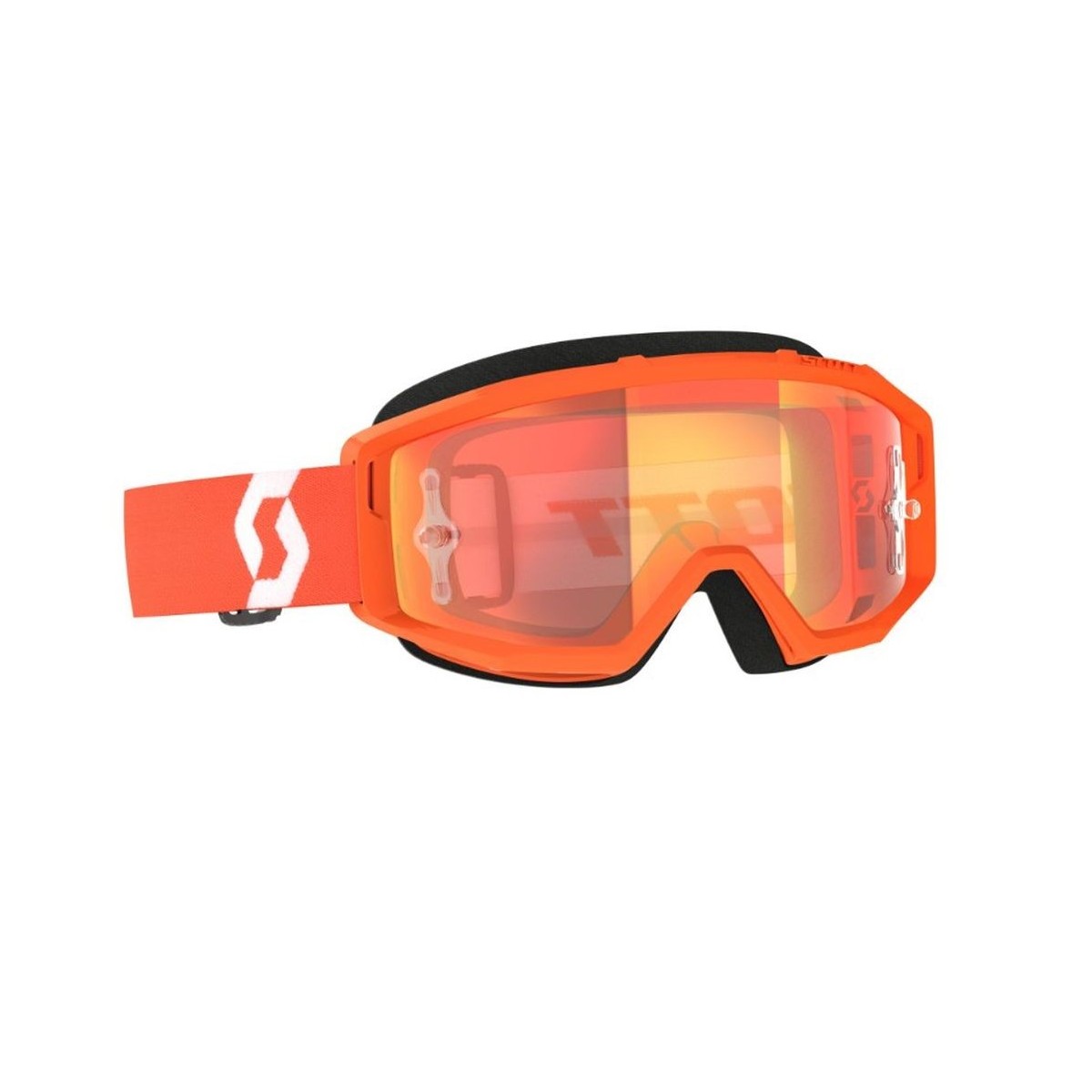 Masque Scott Primal Orange Blanc Ecran Orange Chrome 