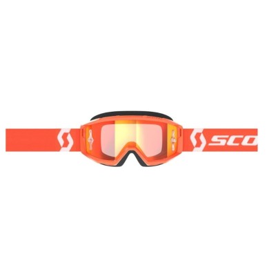 Masque Scott Primal Orange Blanc Ecran Orange Chrome 
