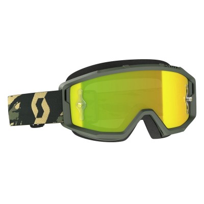 Masque Scott Primal Camo Kaki Ecran Jaune Chrome 