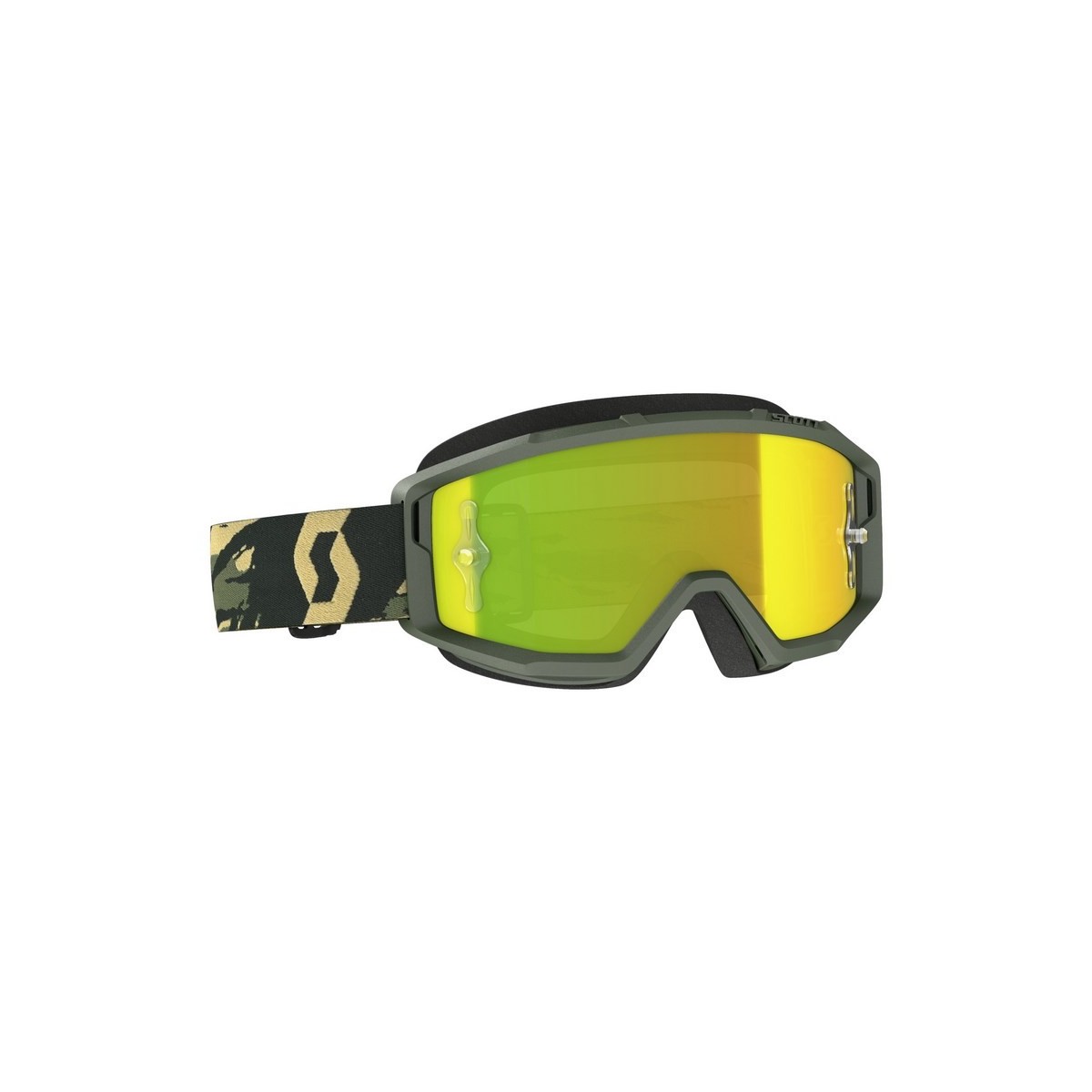 Masque Scott Primal Camo Kaki Ecran Jaune Chrome 