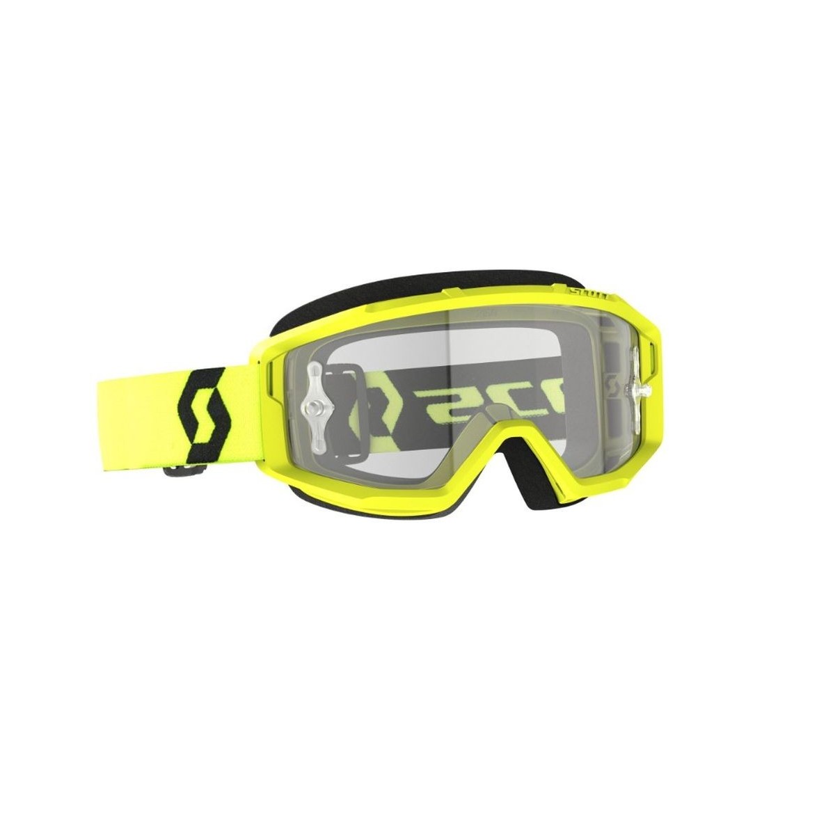Masque Scott Primal Jaune Noir Ecran Clair 