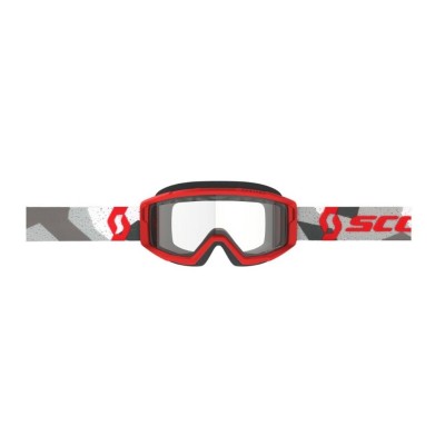 Masque Scott Primal Enduro Camo Blanc Rouge écran Clair 