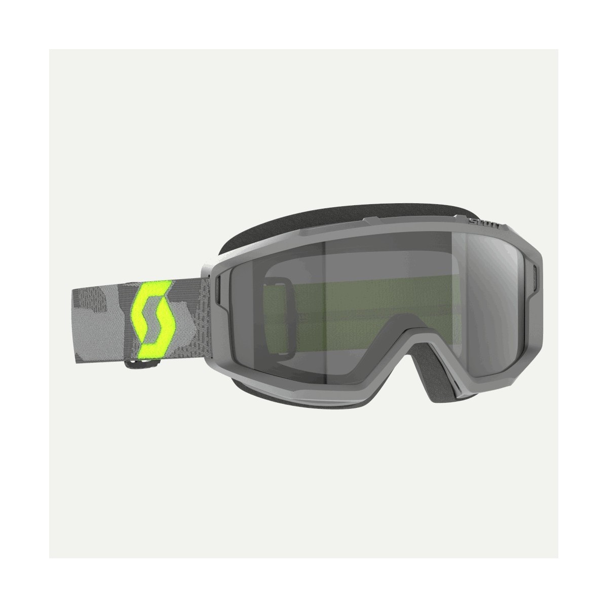 Masque Scott Primal Sand Dust Gris Clair Jaune Fluo Ecran Gris  