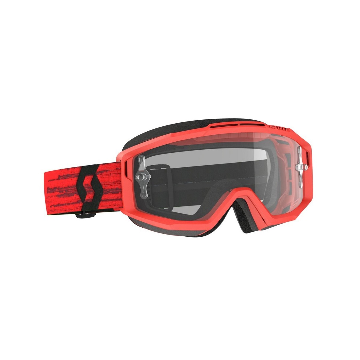Masque Scott Split OTG Rouge Ecran Clair Works 
