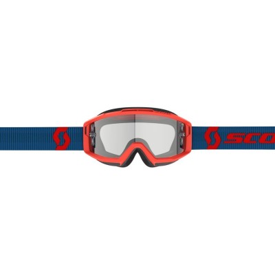 Masque Scott Split OTG Bleu Fonce Rouge Fluo Ecran Clair Works 