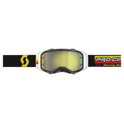 Masque Scott Prospect Pro Circuit Noir Blanc Ecran Jaune Chrome 