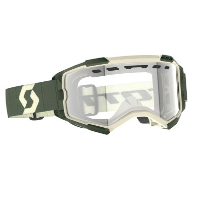 Masque Scott Fury Enduro Vert Kaki Ecran Clair 