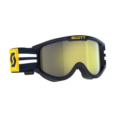 Masque Scott 89X Era Bleu Blanc Ecran Jaune Chrome 