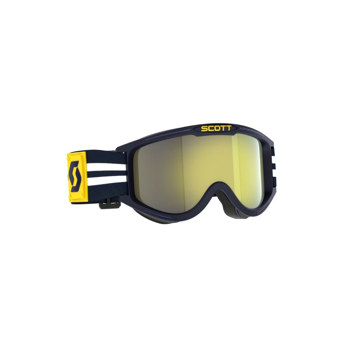 Masque Scott 89X Era Bleu Blanc Ecran Jaune Chrome 