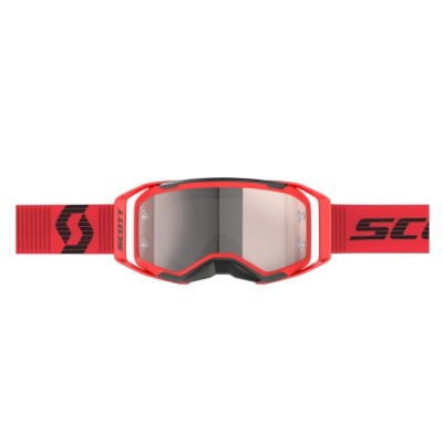 Masque Scott Prospect 2.0 Rouge Noir/Ecran Argent chrome  