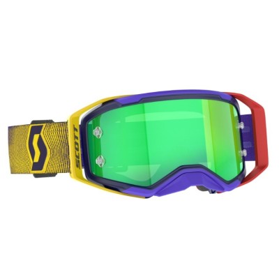 Masque Scott Prospect 2.0 Rouge Jaune/Ecran Vert chrome  