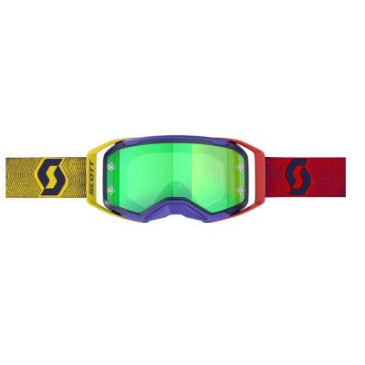 Masque Scott Prospect 2.0 Rouge Jaune/Ecran Vert chrome  
