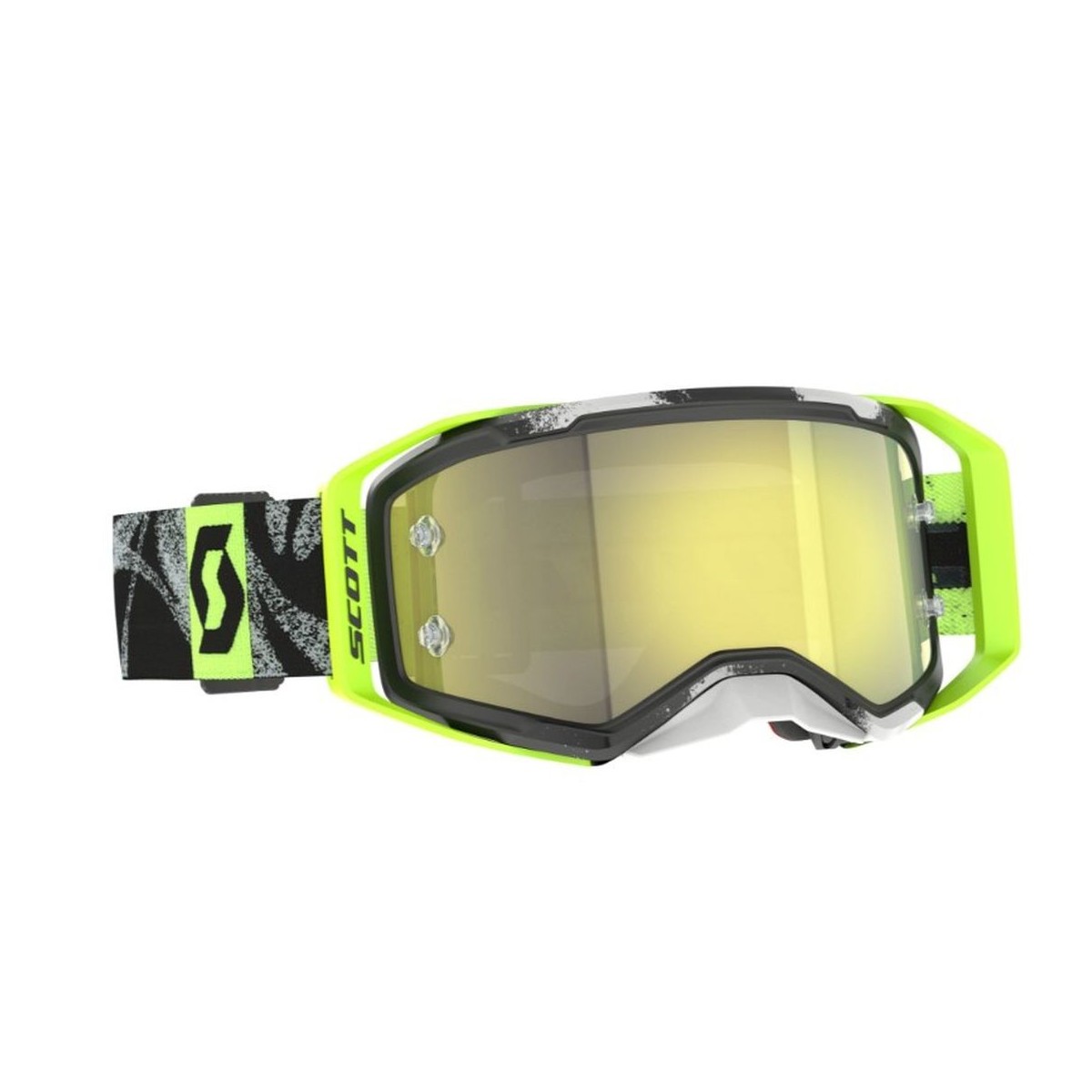 Masque Scott Prospect 2.0 Noir CaviarJaune/Ecran Jaune chrome  