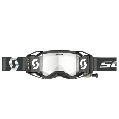 Masque Scott Prospect 2.0 Super WFS Roll Off Noir Blanc Ecran Clair 