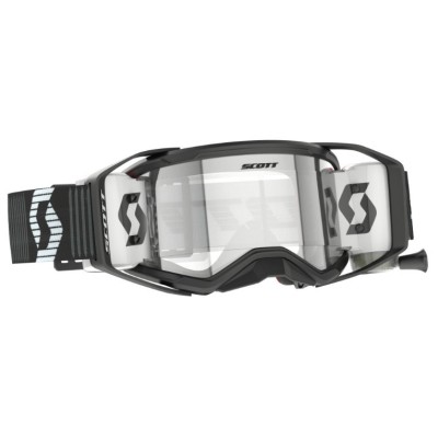 Masque Scott Prospect 2.0 WFS Roll Off Noir Blanc ecran clair 