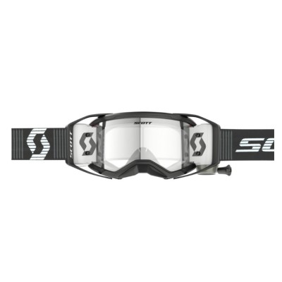 Masque Scott Prospect 2.0 WFS Roll Off Noir Blanc ecran clair 