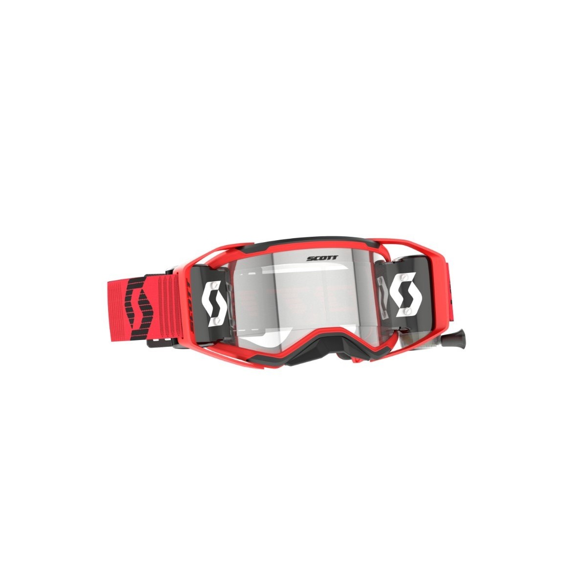 Masque Scott Prospect 2.0 WFS Roll Off Rouge Noir ecran clair 