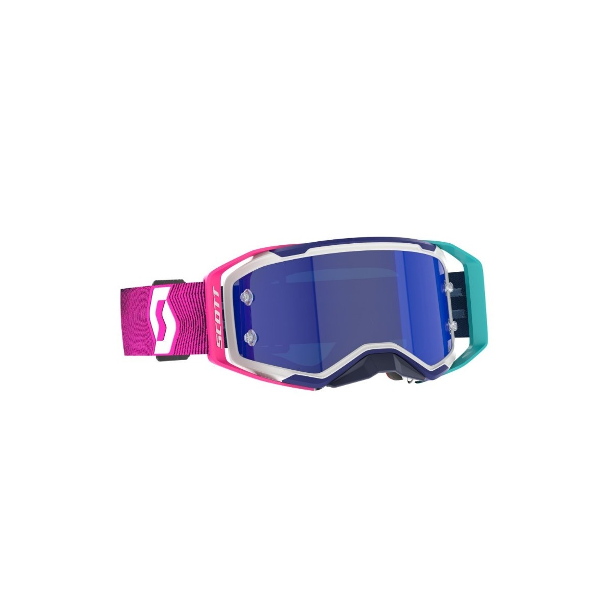 Masque Scott Prospect 2.0 AMP Bleu Rose Radian ecran Bleu chrome  