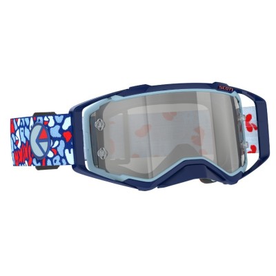 Masque Scott Prospect X Ethika Bleu Rouge ecran Chrome 