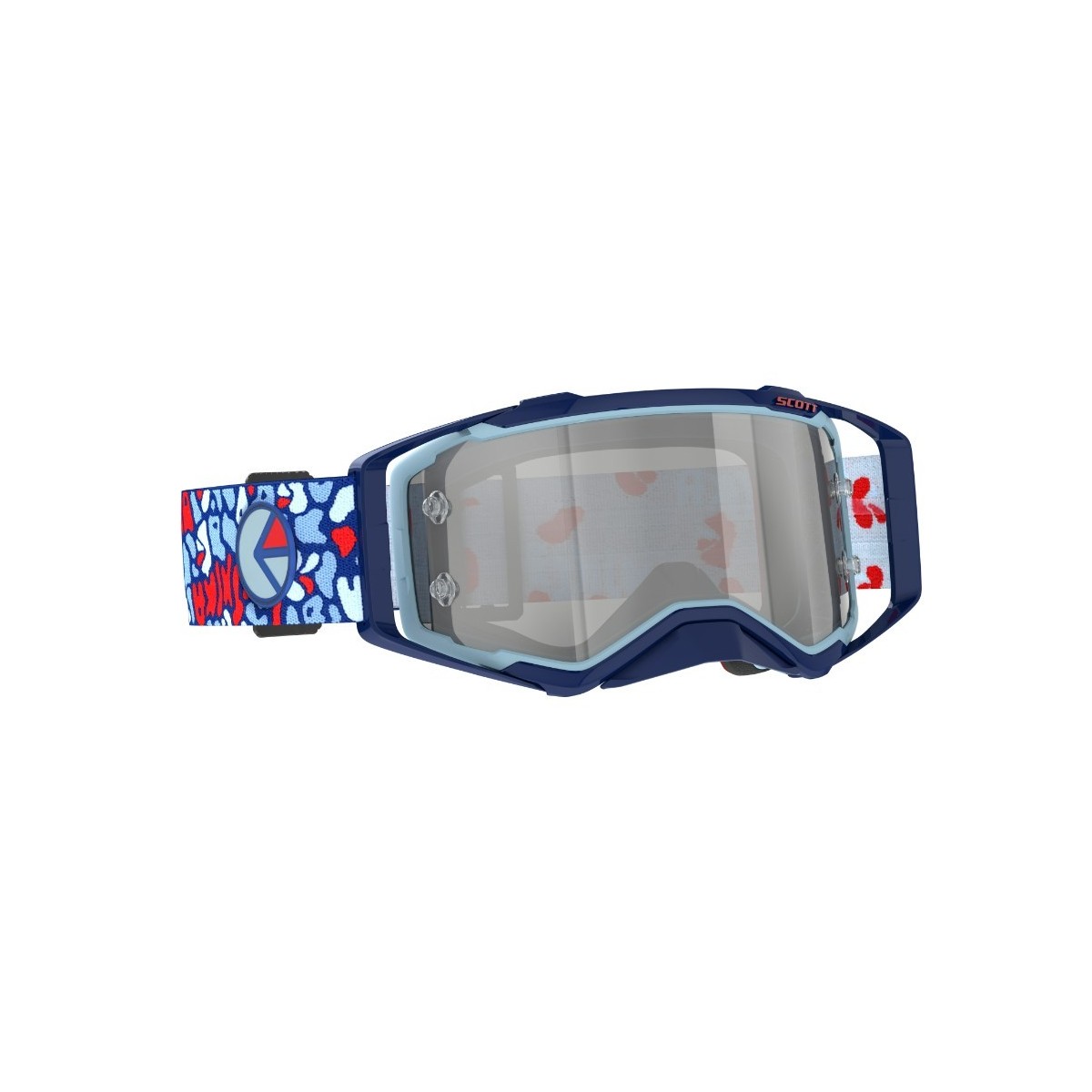 Masque Scott Prospect X Ethika Bleu Rouge ecran Chrome 